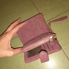 Small Trifold Leather Mobile Wallet For Women photo review